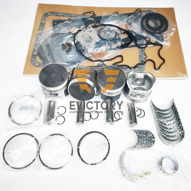 For KUBOTA 12V V3300T V3300-DI-T rebuild overhaul kit piston liner gasket brgs