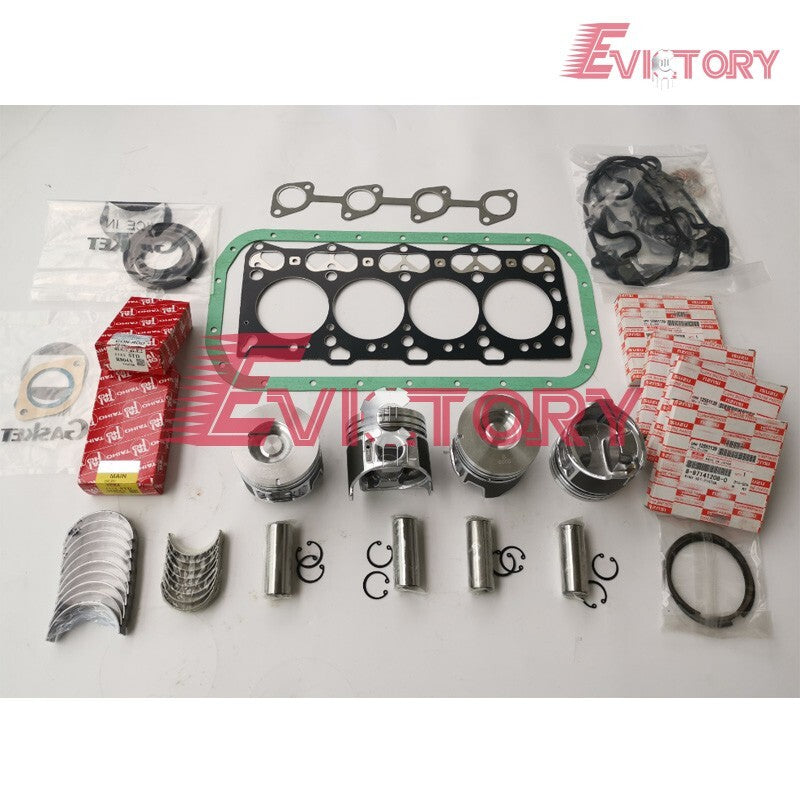 For ISUZU 4LE2 crankshaft connecting rod piston ring full gasket enging bearing