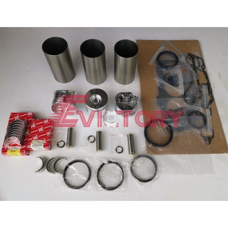 For Yanmar 3TNV84T 3TNV84-T 3TNV84 rebuild kit liner + crankshaft + 3pcs conrod