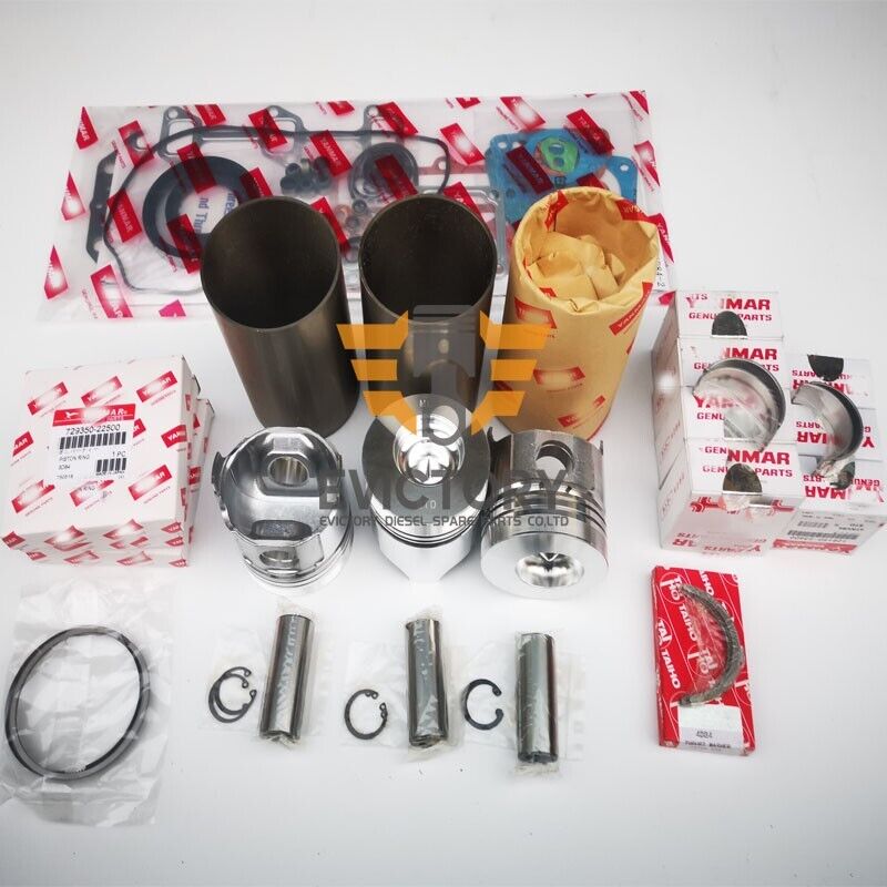 3D84N 3TN84RJ 3TN84N conrod 3pcs + rebuild overhaul kit For Yanmar Engine