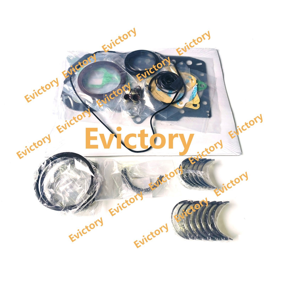 For Yanmar excavator 3TNC80 rebuild kit piston + ring + bearing overhaul gasket