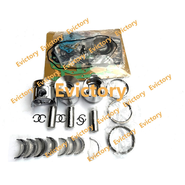 For Yanmar 3D84-3 3TNE84 3D84E overhaul rebuild kit valve guide piston gasket