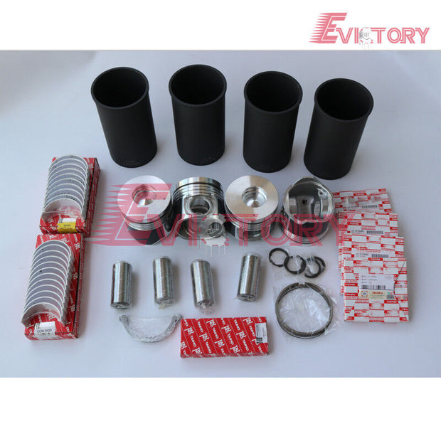 For Isuzu 4HE1 4HE1TC 4HE1T rebuild kit piston liner gasket +1pc connecting rod