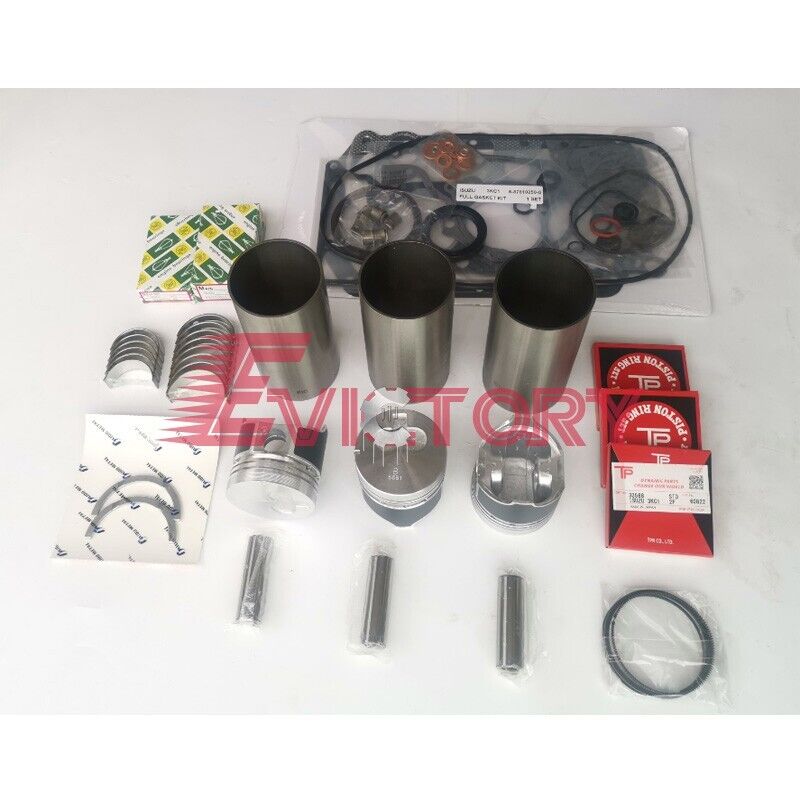 For Isuzu 3KC1 rebuild kit bearing piston liner overhaul kit gasket excavator
