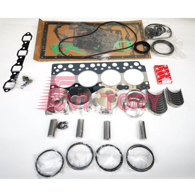 For Komatsu oversize 020 4D95L 4D95 4D95S rebuild overhaul kit +GASKET+ BRGS