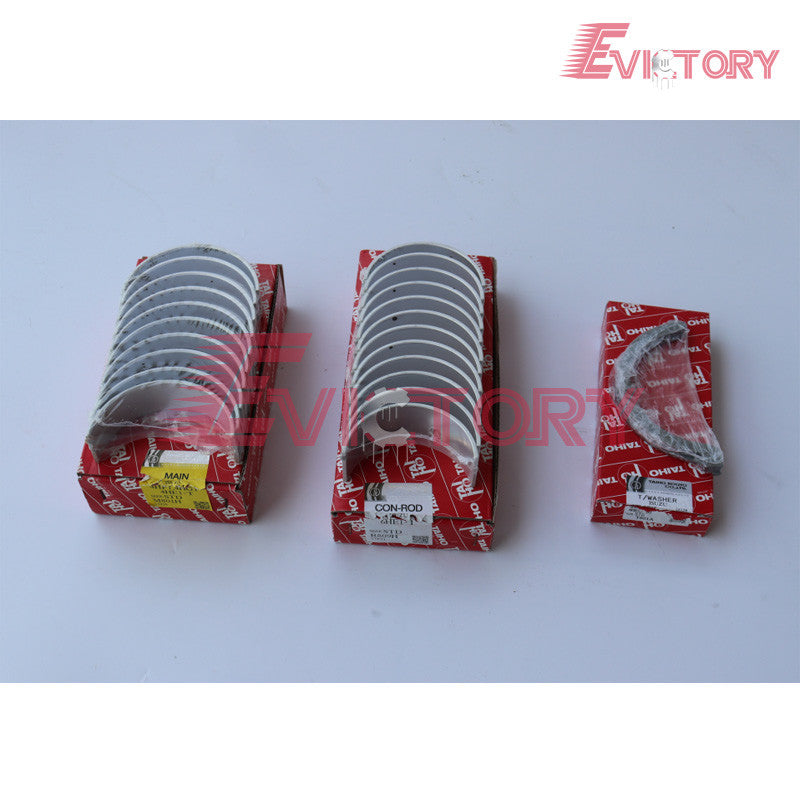 For Isuzu 4HE1 4HE1TC 4HE1T rebuild kit piston liner gasket +1pc connecting rod