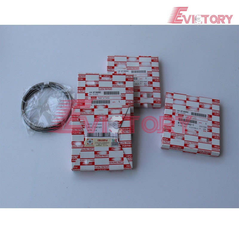 For Isuzu 4HE1TC 4HE1T 4HE1 overhaul rebuild kit valve guide cylinder gasket set