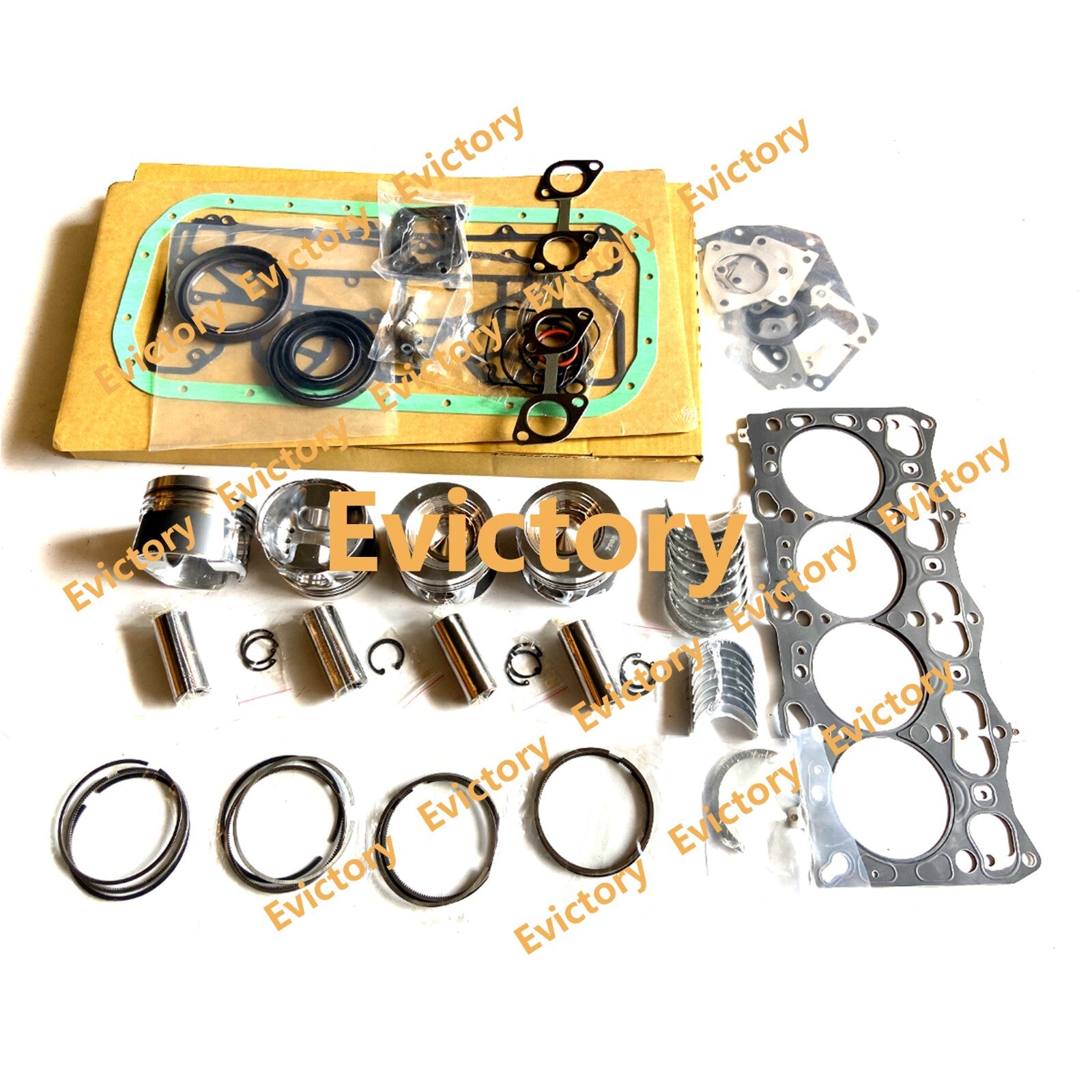 For Isuzu 4LE2X 4LE2 overhaul rebuild kit piston ring valves gasket bearing