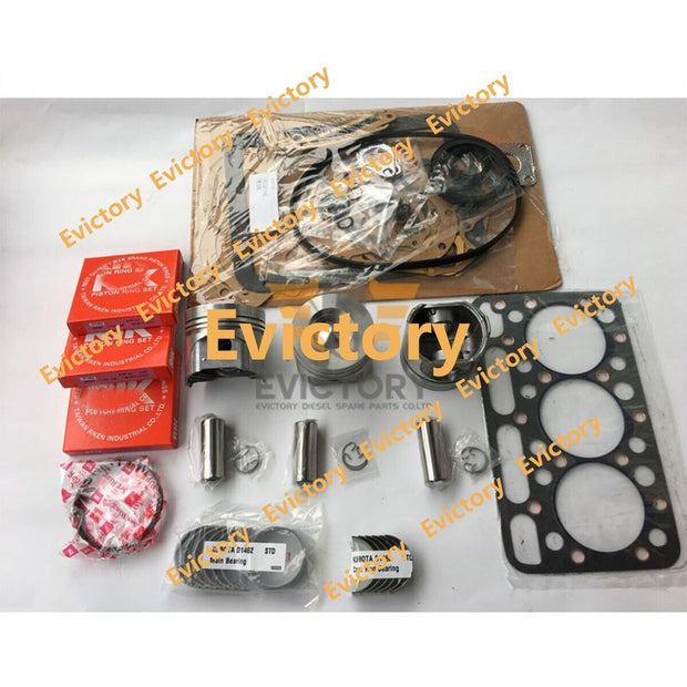 For KUBOTA engine D1462 overhaul kit piston ring gasket bearing tractor L2950