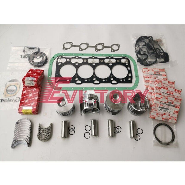 For Isuzu 4LE2 rebuild kit piston & ring oversize 030 0.50mm 050 + gasket kit
