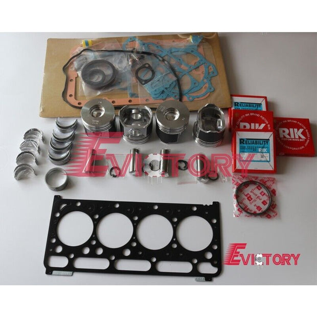 For KUBOTA V2403T V2403-DI-T rebuild kit piston gasket ring bearing + 1pc conrod