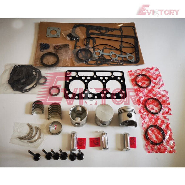for Kubota D850 rebuild kit overhaul gasket+  bearing + piston +valve