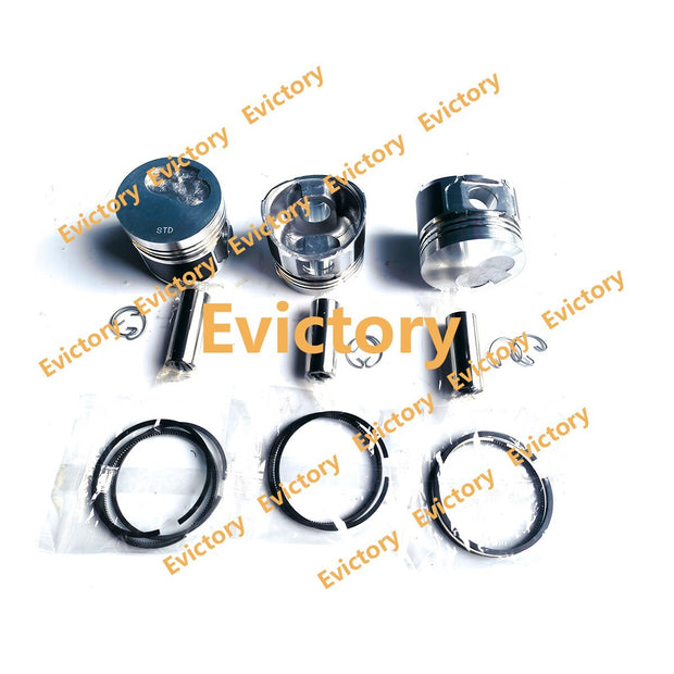 For Yanmar 3TN66 3TN66UJ overhaul rebuild kit Piston + ring+ bearing + gasket