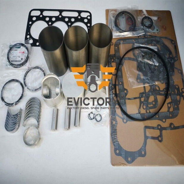For kubota D1402 rebuild kit overhaul gasket bearing valves piston ring liner