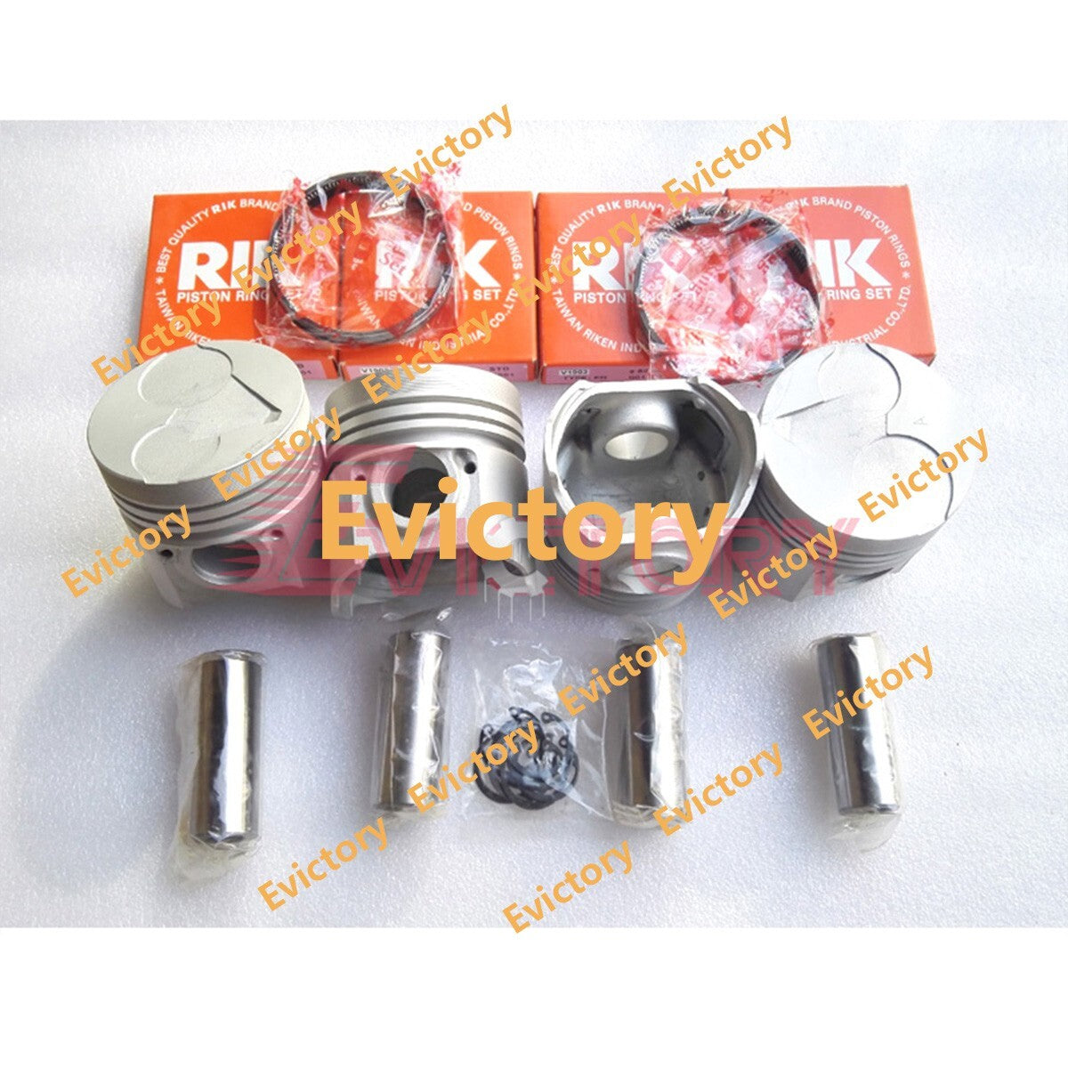 For KUBOTA V1903 rebuild kit piston valves ring bearing gasket Engine 751 Loader