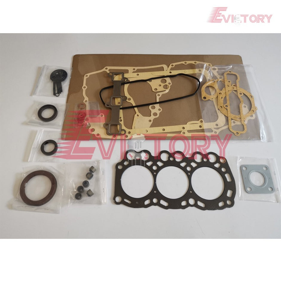 For Mitsubishi genset L3C cylinder head assy + piston ring full gasket kit