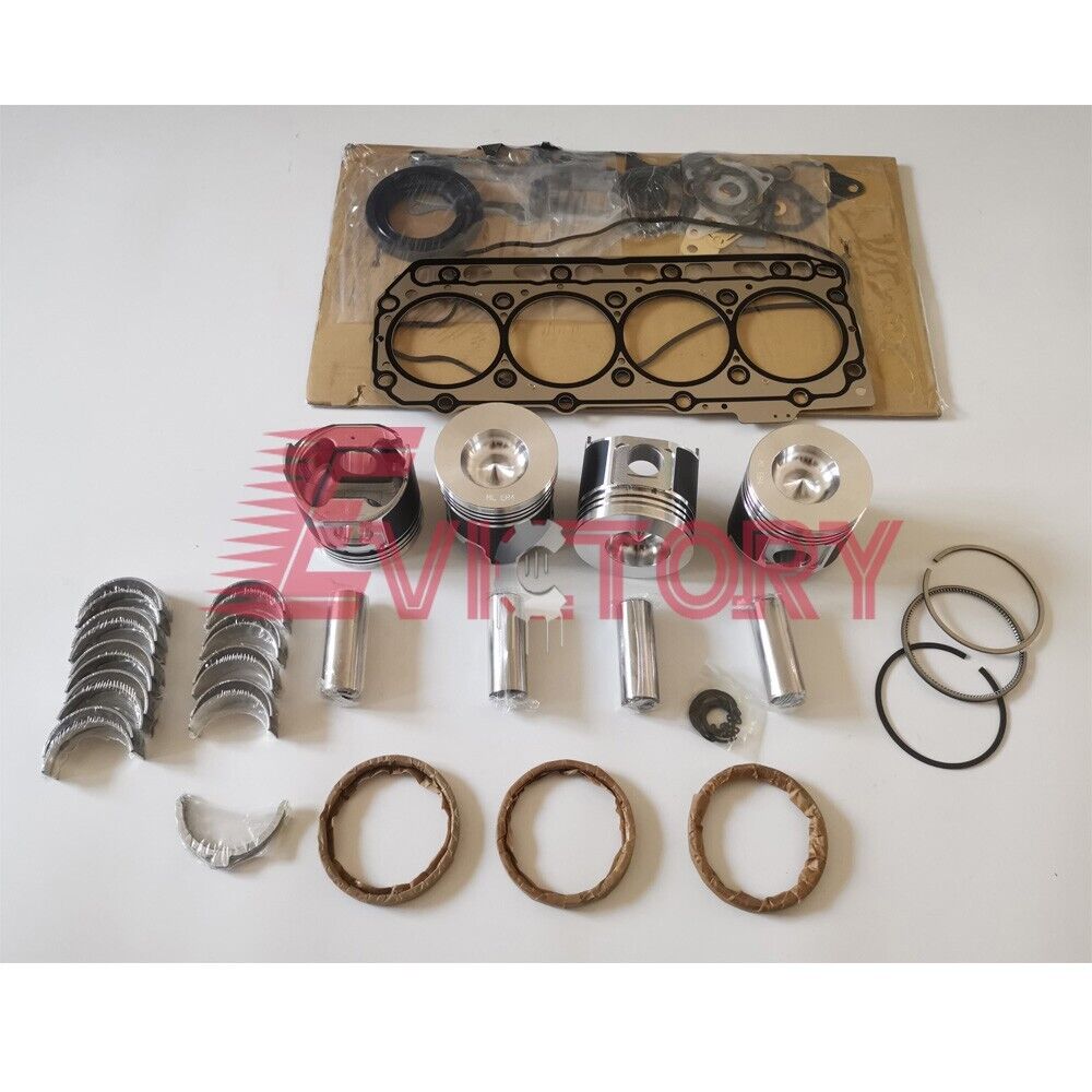 for YANMAR 4TNE78 4TNE78A 4TN78E rebuild repair kit piston+ring+gasket+bearing