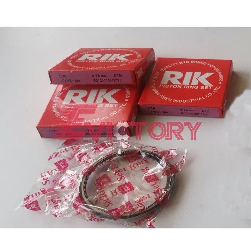 For MITSUBISHI L3C rebuild kit piston ring + crankshaft conrod bearing