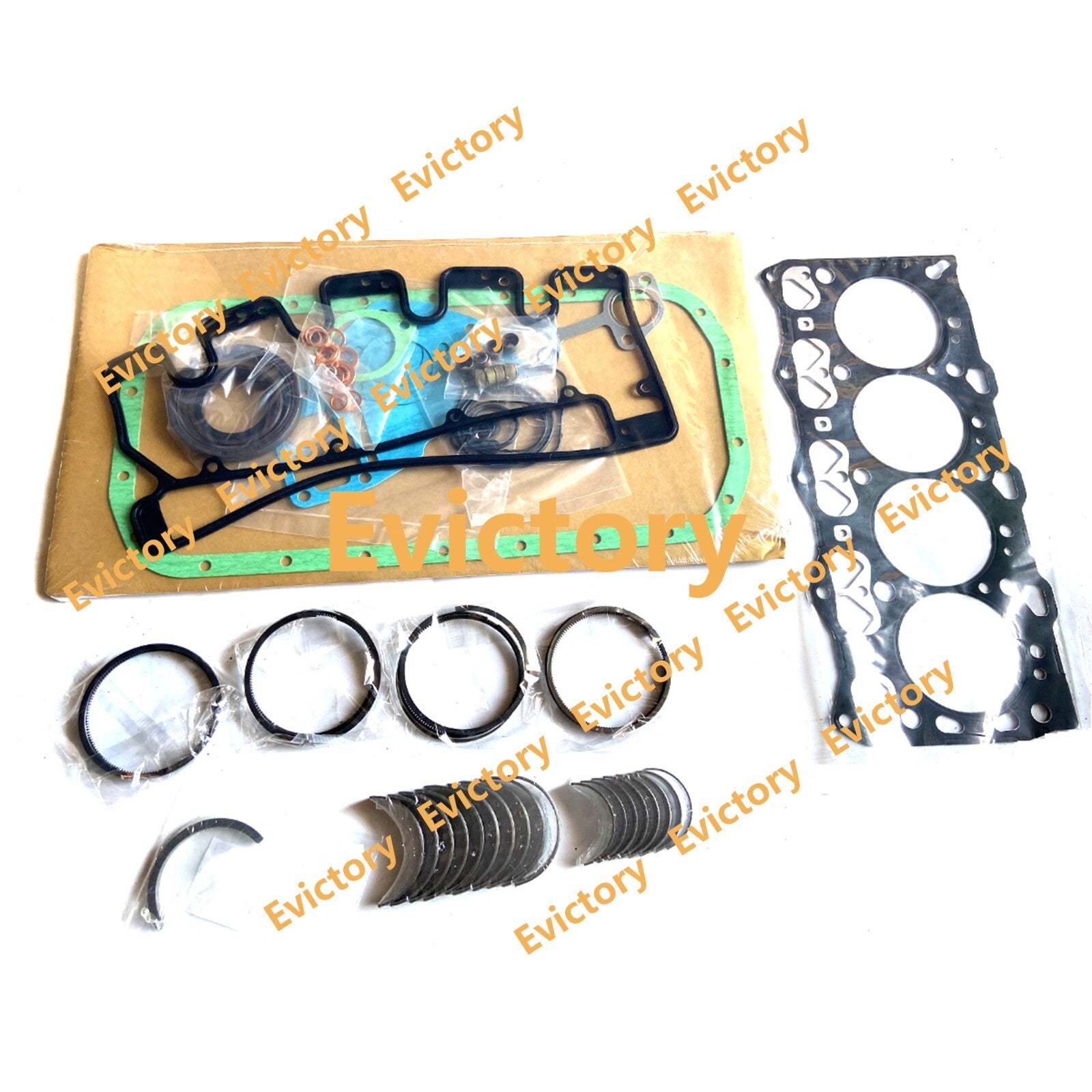 For Isuzu 4LE1 rebuild kit piston ring gasket bearing John Deer Excavator 50ZTS