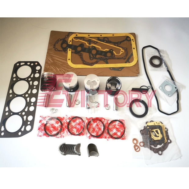 K4D rebuild kit valves piston gasket bearing for Mitsubishi Excavator Tractor