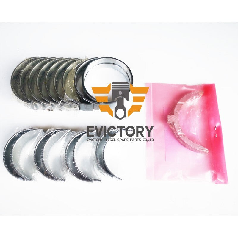 For KUBOTA V2003T V2003-DI-T rebuild kit piston gasket bearing + 8pc valves
