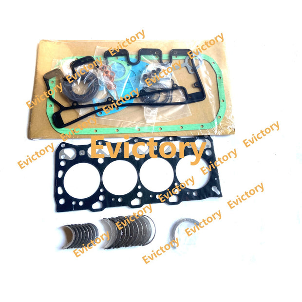 4LE1 rebuild kit cylinder gasket kit + engine bearings for Isuzu excavator parts
