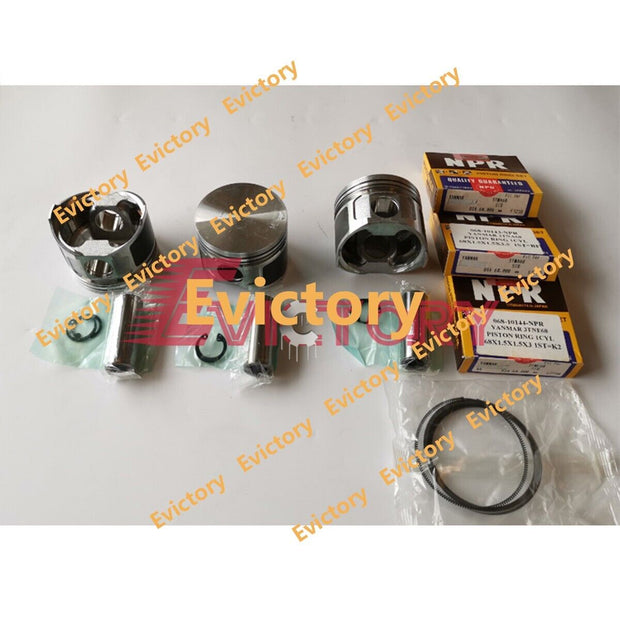 For Yanmar excavator engine 3TN66UJ 3TN66-UJ rebuild kit bearing + piston + ring