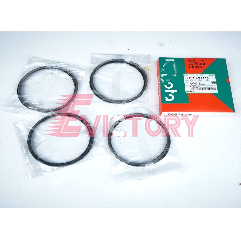 For Kubota V3600 overhaul kit piston ring + main conrod bearing excavator engine