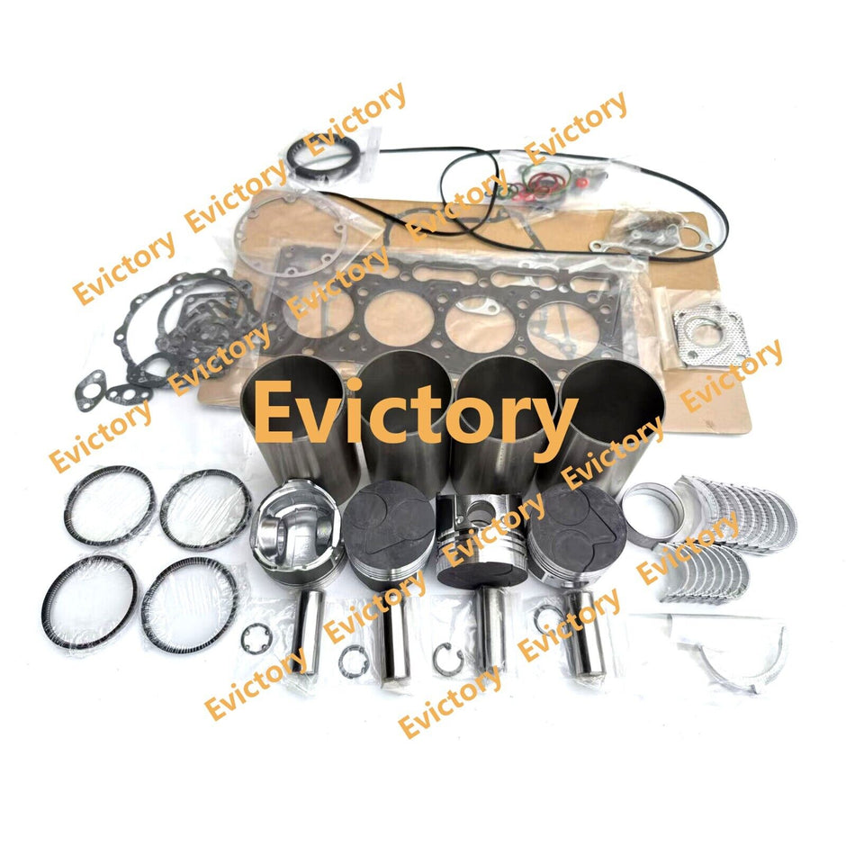 For kubota V1205 rebuild kit piston ring liner overhaul gasket all bearings