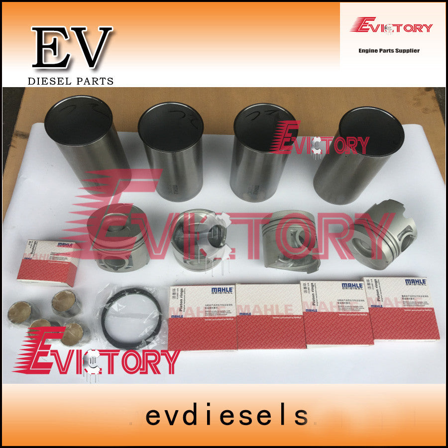 For  Mustang Bobcat Isuzu 4JB1 rebuild overhaul kit Piston liner gasket valve