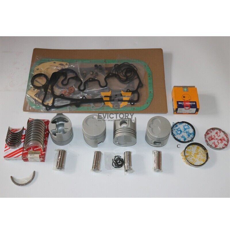 For ISUZU 4LC1 rebuild overhaul kit piston ring gasket bearing + 8pcs valve