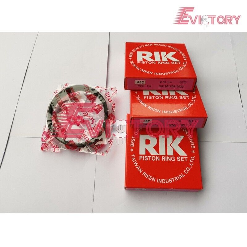 For MITSUBISHI K3D full gasket kit + piston ring + all engine bearing set