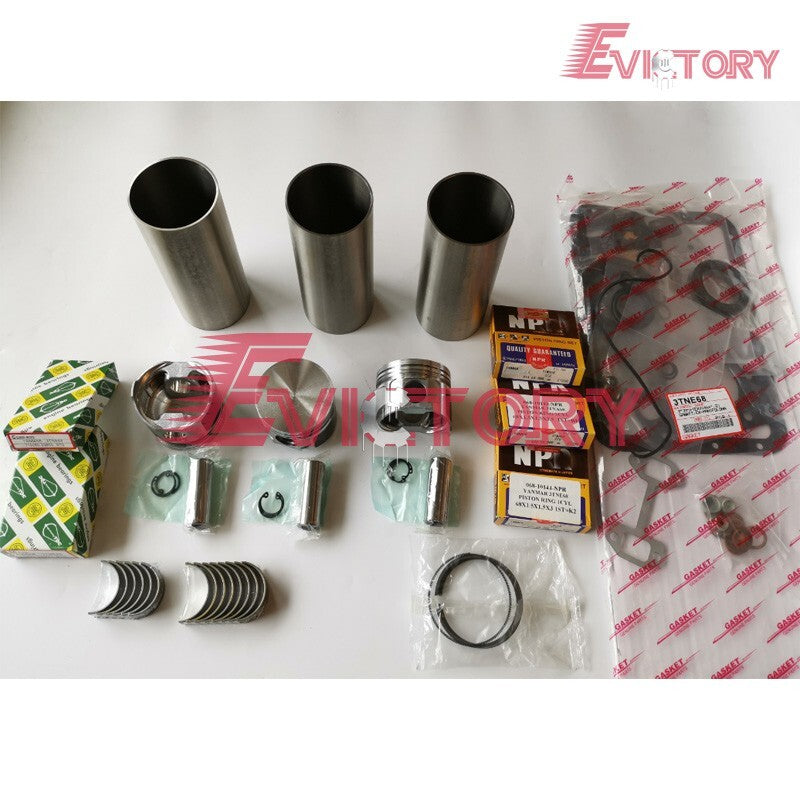 For Yanmar 3TNA68 rebuild kit piston ring liner overhaul gasket engine bearing