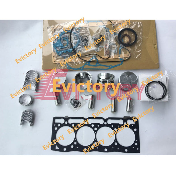 For kubota V1305 rebuild kit piston ring liner full gasket all bearings overhaul