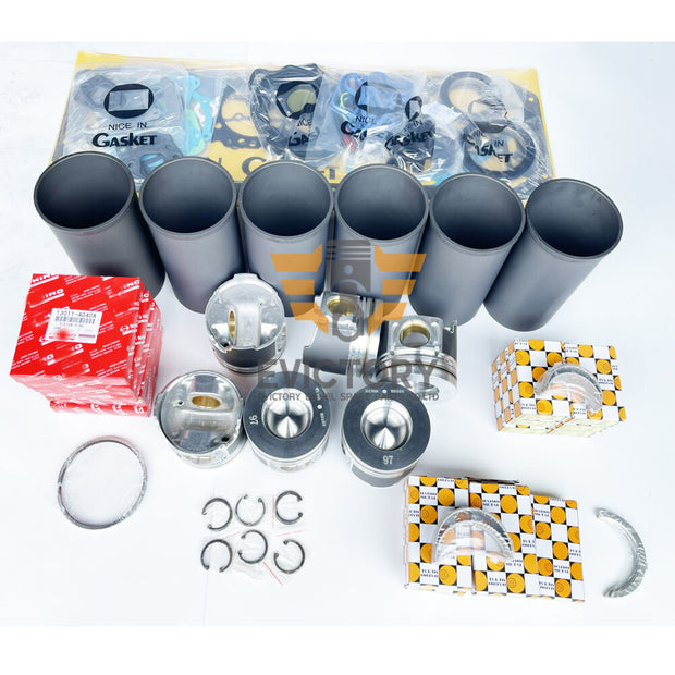For Hino J08E-T J08ET J08E rebuild Kit full gaskets bearings piston ring liner