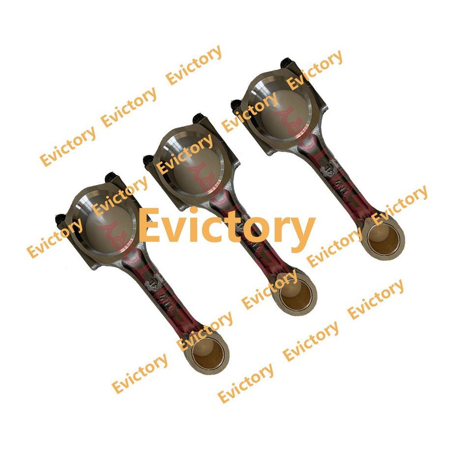 For Yanmar 3TNE82 3TN82E 3TNE82A overhaul rebuild kit + connecting rod 3pcs