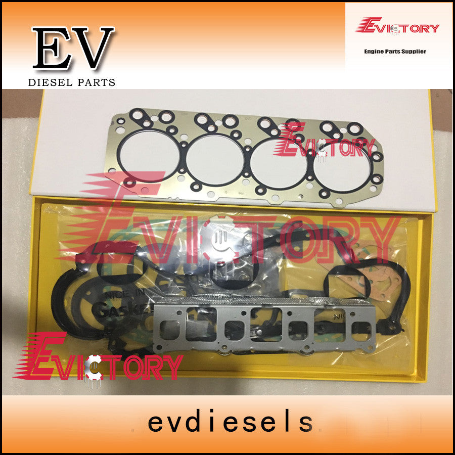 For  Mustang Bobcat Isuzu 4JB1 rebuild overhaul kit Piston liner gasket valve