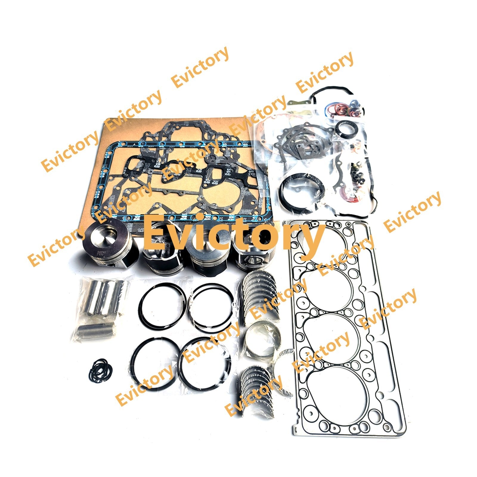 For kubota V2403-T V2403M V2403DI rebuild kit Piston ring head gasket bearing