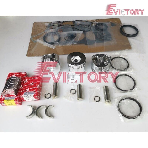 For Isuzu 3CE1 rebuild kit cylinder head gasket + piston ring +  bearing