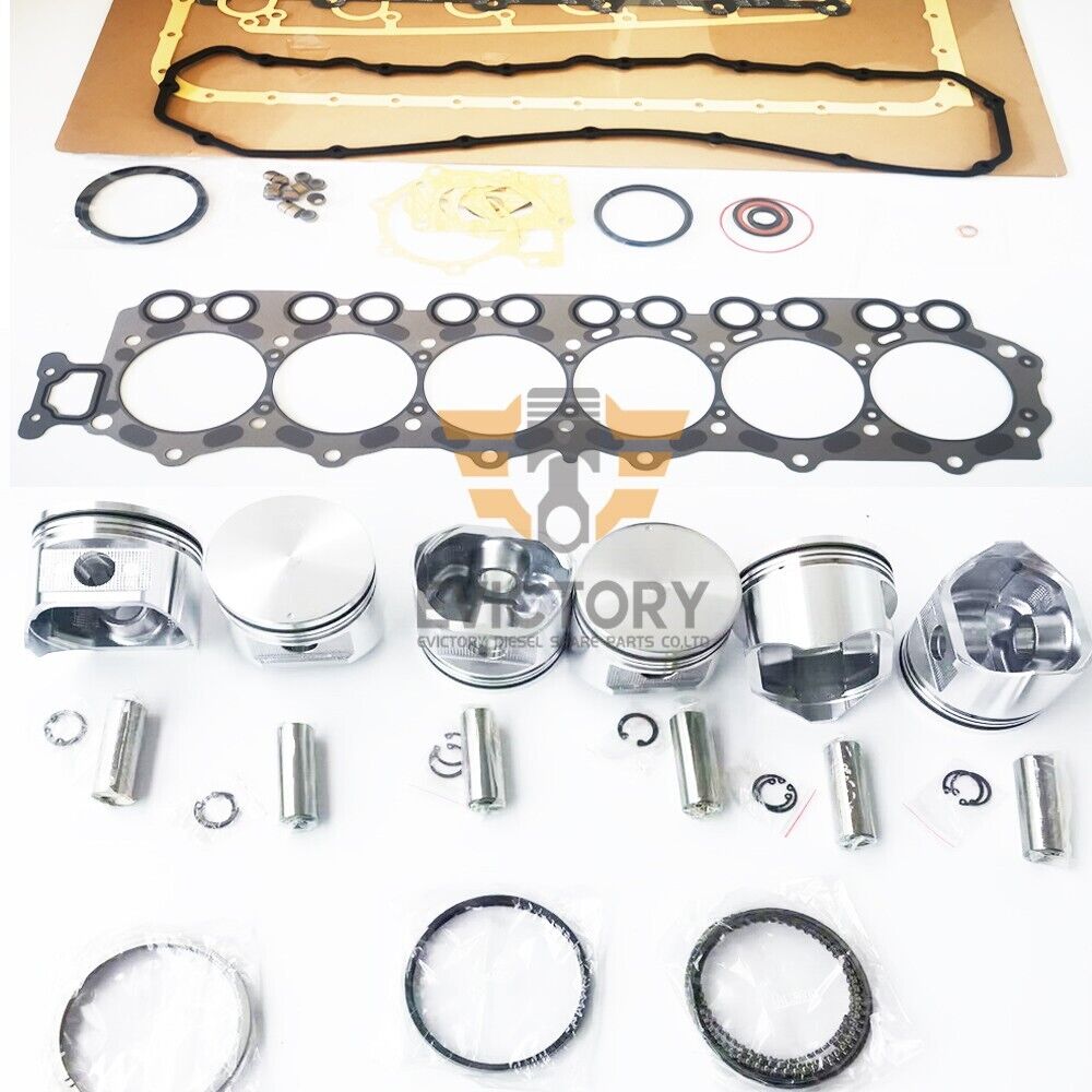 For Nissan TB45 Rebuild overhaul Kit piston ring liner +full gaskets + bearings
