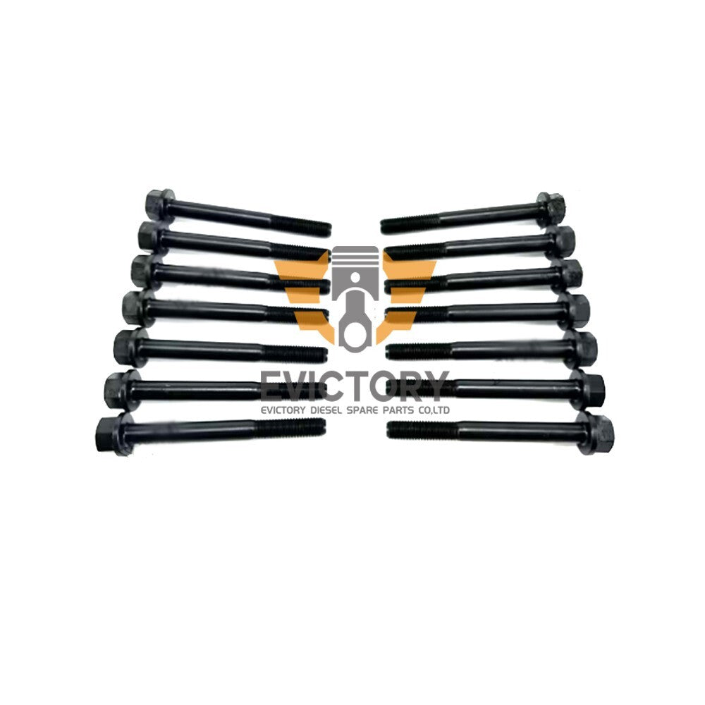 14 pcs 3T84 3D84-1 3D84-2 3TN84 3D84-3 3TNE84 cylinder head bolt For YANMAR Part