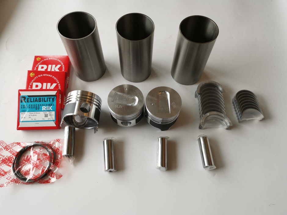 Fit for Mitsubishi S3L-2 S3L S3L2 Fuel injection Pump + piston liner gasket brgs