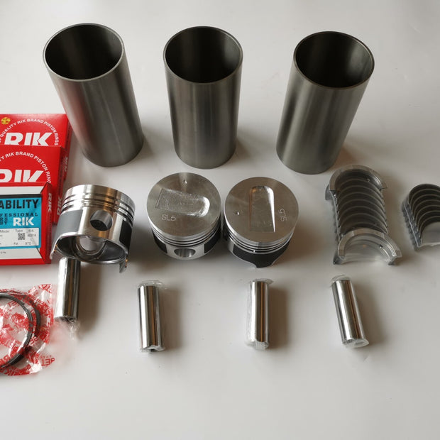 Fit for Mitsubishi S3L-2 S3L S3L2 Fuel injection Pump + piston liner gasket brgs