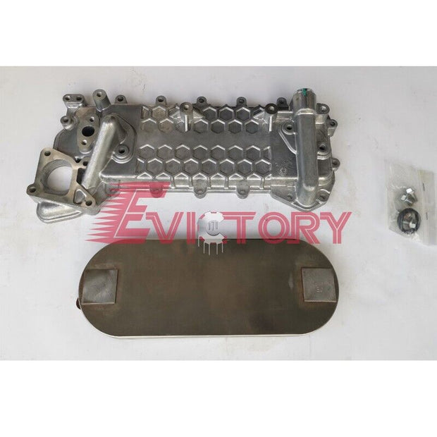 For ISUZU 4HK1T 4HK1 4HKTC oil cooler core cover assy+ full gasket kit complete