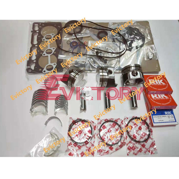 For Kubota D1105 rebuild kit piston ring gasket bearing F2400 F2560E F2880 F2680
