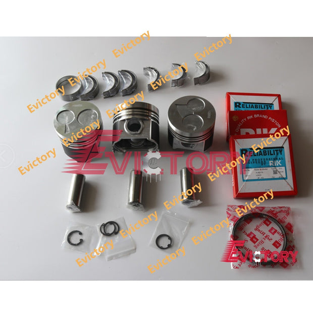 For Kubota D1703 rebuild kit piston ring overhaul gasket kit engine bearing set