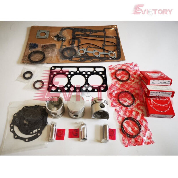 for Kubota D850 rebuild kit overhaul gasket+  bearing + piston +valve