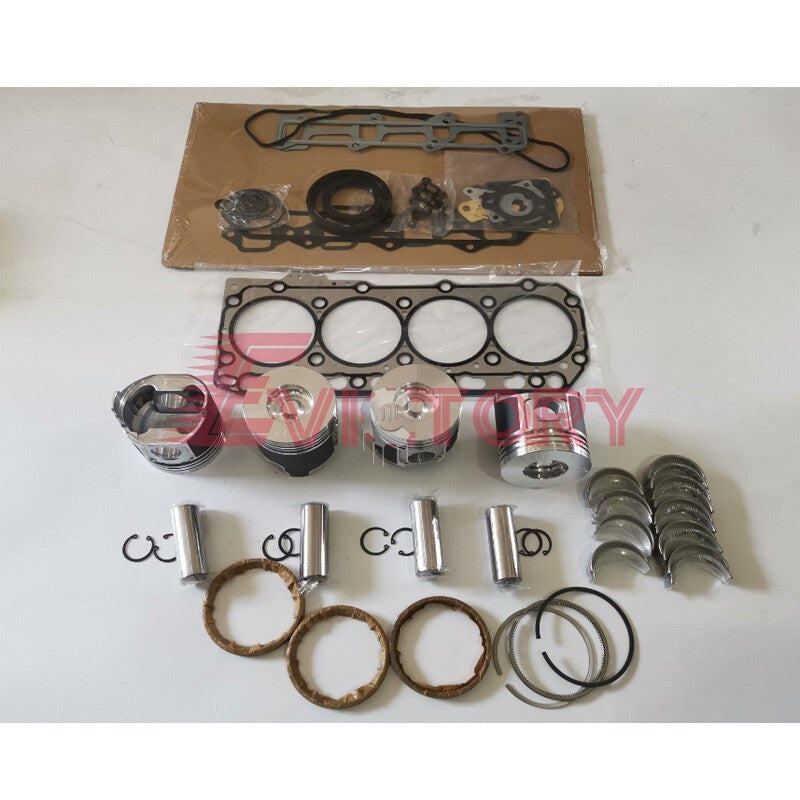 For Yanmar 4TNV84 4TNV84T 4TNV84-T rebuild kit piston ring gasket bearing