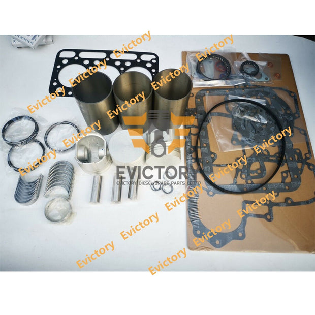 For kubota D1403 rebuild overhaul kit piston ring liner bearing full gasket kit