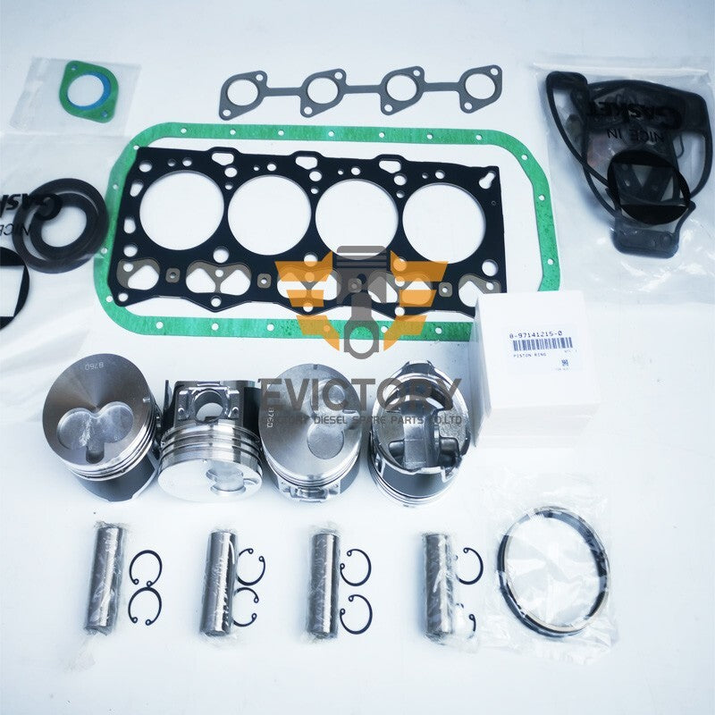 For Isuzu 4LE1 cylinder Head assy complete +piston + ring+ full gasket kit
